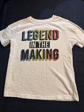 Garanimals White Tee with Rainbow "Legend in the Making" Graphic